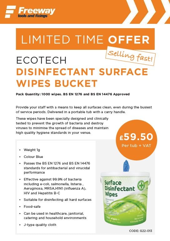 Hand Sanitiser Gel & Surface Disinfectant Wipes